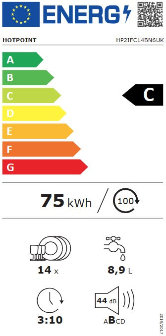 HOTPOINT 14 PLACE FULLY INTEGRATED DISHWASHER | HP2IFC14BN6UK