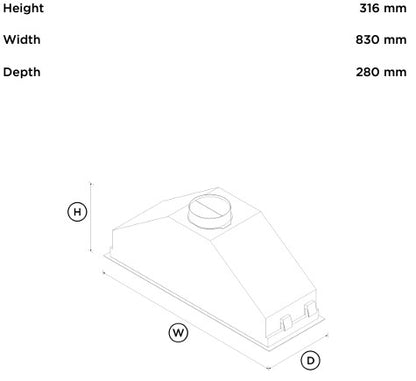 FISHER & PAYKEL 90CM INTEGRATED HOOD | HP90IHCB4