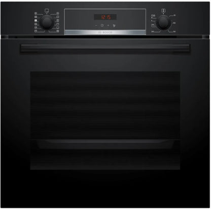 BOSCH BUILT IN SINGLE PYROLYTIC OVEN BLACK | HQA574BB3B