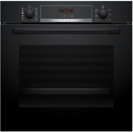 BOSCH BUILT IN SINGLE PYROLYTIC OVEN BLACK | HQA574BB3B