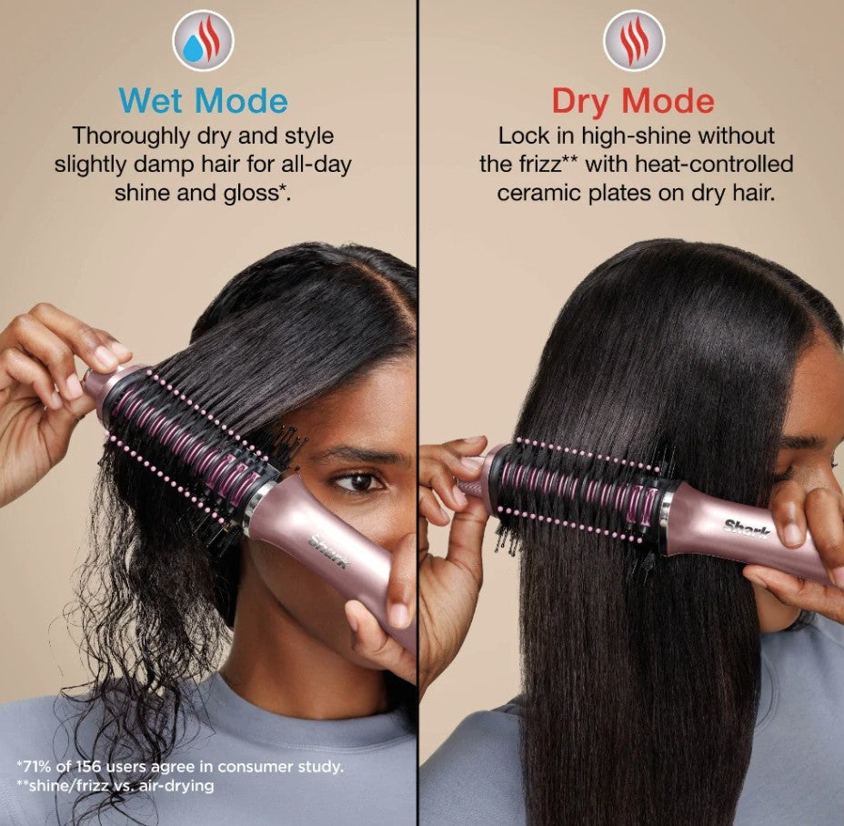 SHARK GLOSSI HOT BRUSH AND AIR GLOSSER  PINK | HT302UKPK