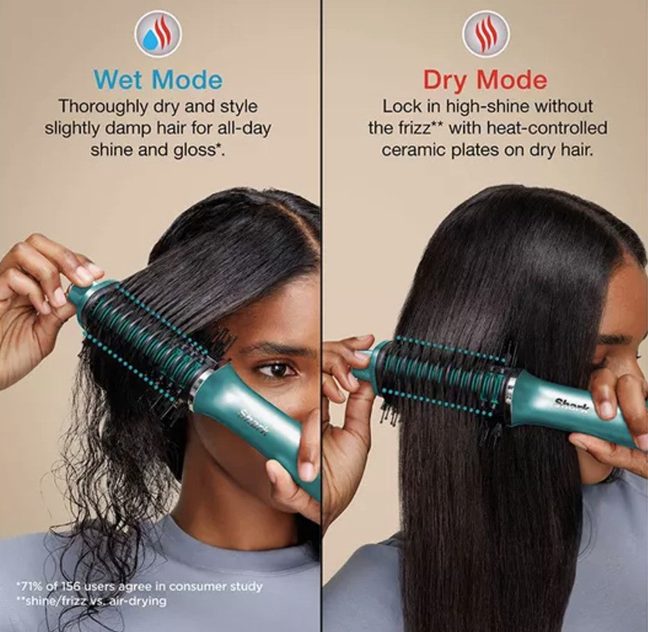 SHARK GLOSSI HOT BRUSH AND AIR GLOSSER TEAL | HT302UKTL