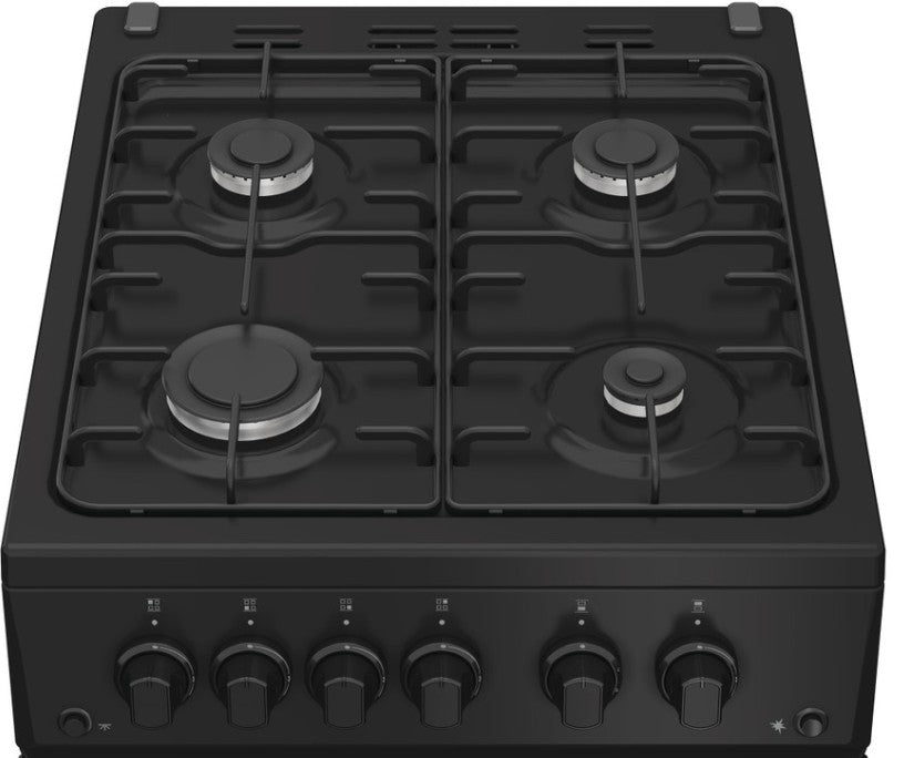 HOTPOINT 50CM TWIN GAS COOKER BLACK | HTG5GCB