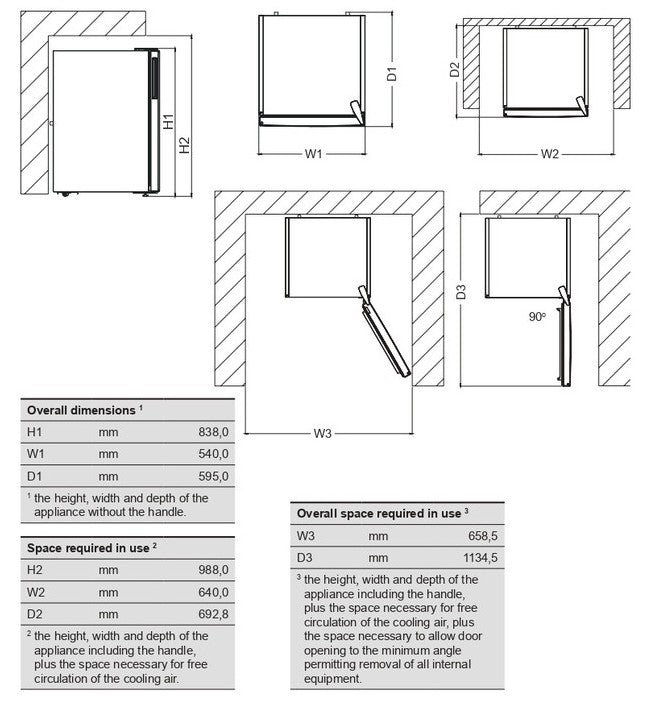 INDESIT FREESTANDING UNDER COUNTER LARDER FRIDGE S | I55RM1120SUK