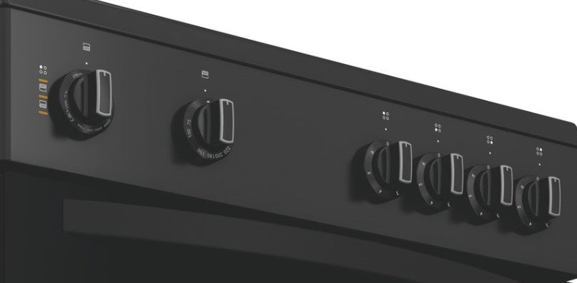 INDESIT 60CM FREESTANDING CERAMIC  COOKER BLACK | IDE6VMB