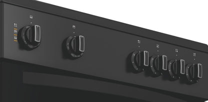 INDESIT 60CM FREESTANDING CERAMIC  COOKER BLACK | IDE6VMB