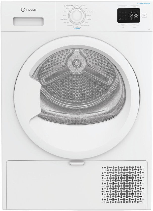INDESIT 8KG HEAT PUMP TUMBLE DRYER WHITE | IDHE80W