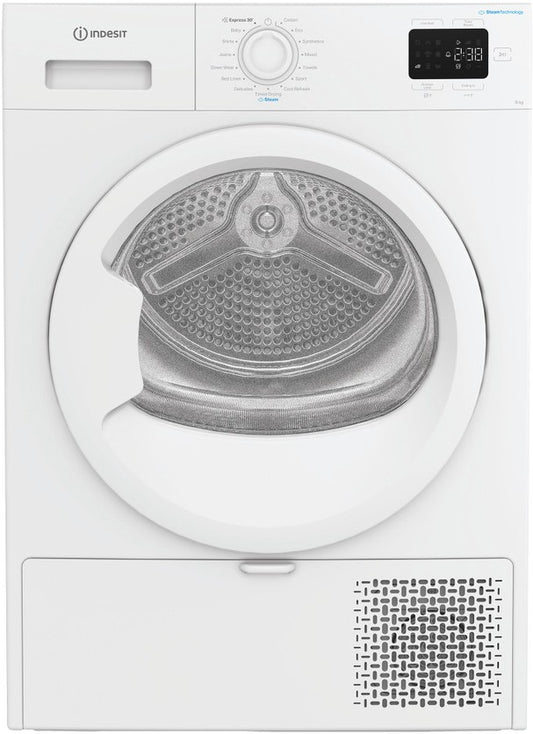 INDESIT 8KG HEAT PUMP TUMBLE DRYER WHITE | IDHE80W