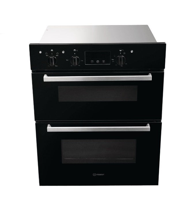 INDESIT BUILT UNDER DOUBLE OVEN BLACK | IDU6340BL