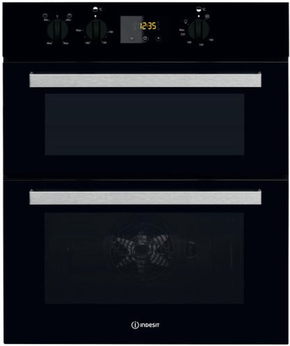 INDESIT BUILT UNDER DOUBLE OVEN BLACK | IDU6340BL