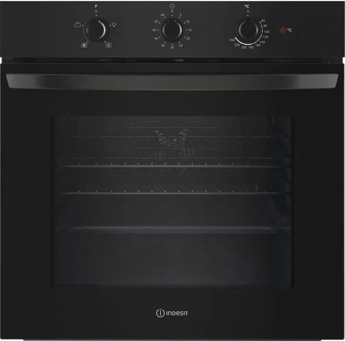 INDESIT BUILT IN SINGLE OVEN BLACK | IO233BUK