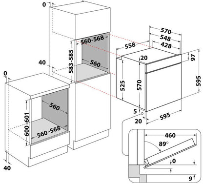 INDESIT BUILT IN SINGLE OVEN ST/ST | IO233XUK