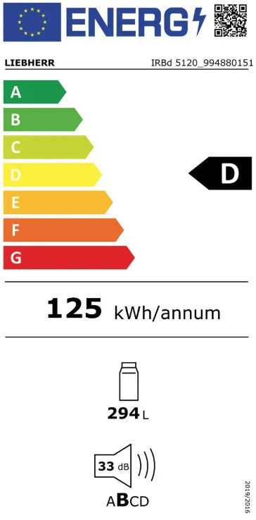 LIEBHERR TALL INTEGRATED FRIDGE WITH BIOFRESH | IRBD5120