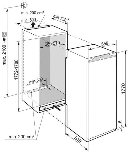 LIEBHERR TALL INTEGRATED FRIDGE WITH BIO FRESH | IRBD5150