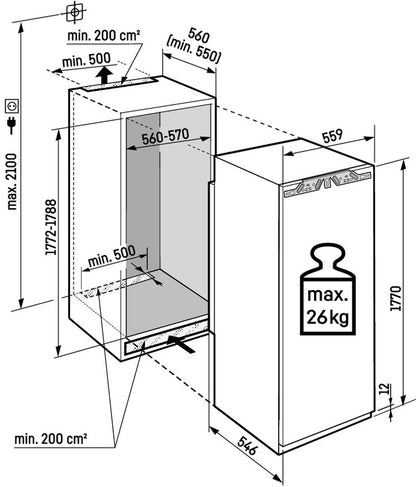 LIEBHERR TALL INTEGRATED FRIDGE | IRE5100