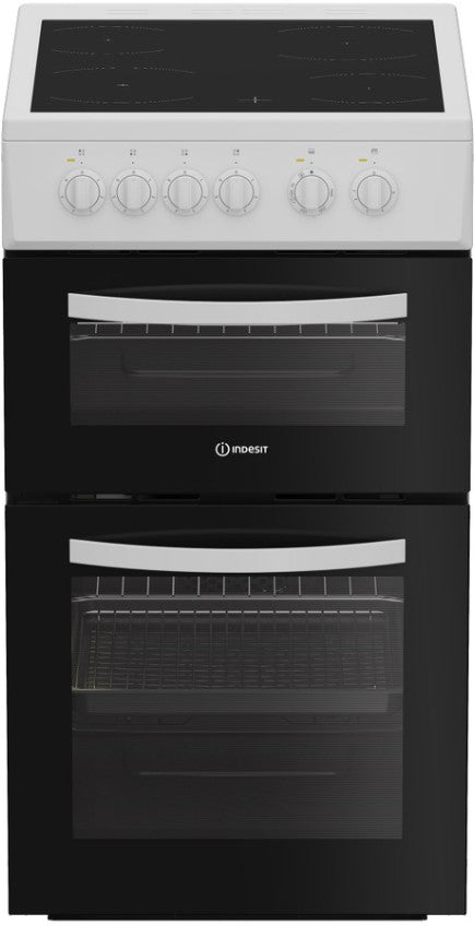 INDESIT 50CM FREESTANDING CERAMIC COOKER WHITE | ITE5VMW