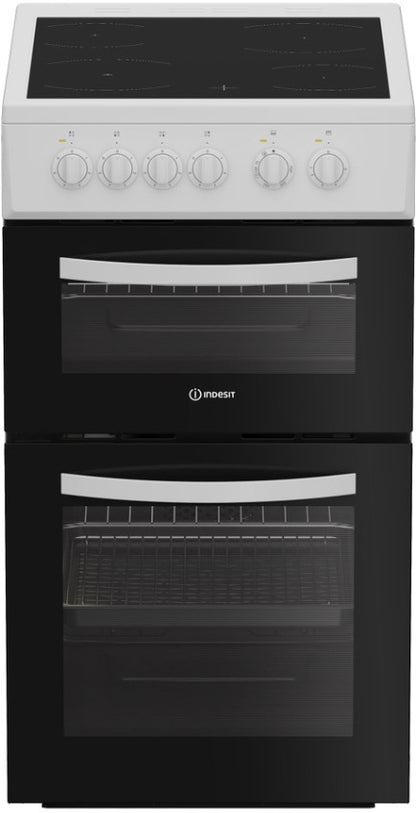 INDESIT 50CM FREESTANDING CERAMIC COOKER WHITE | ITE5VMW