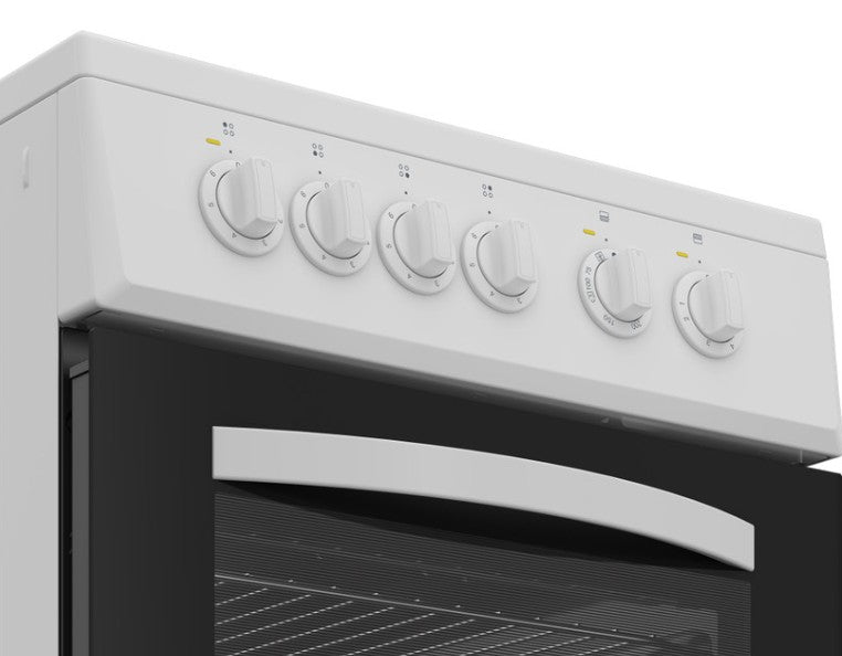 INDESIT 50CM FREESTANDING CERAMIC COOKER WHITE | ITE5VMW