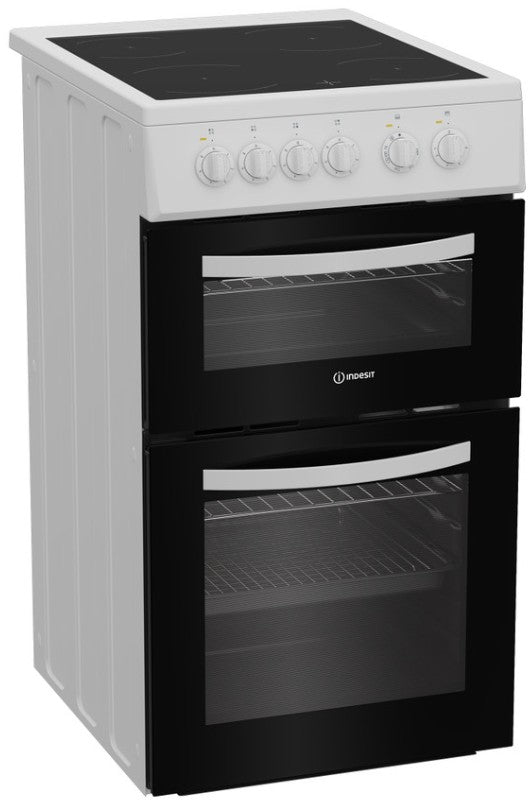 INDESIT 50CM FREESTANDING CERAMIC COOKER WHITE | ITE5VMW