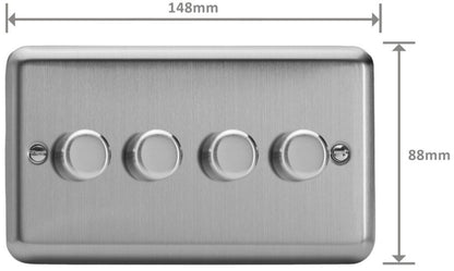 VARILIGHT LED DIMMER 4G 2W B/CHROME | JSDP254