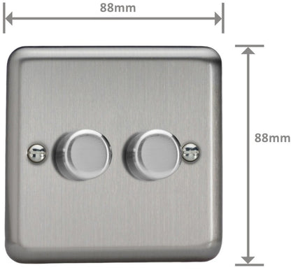 VARILIGHT DIMMER 2G 2W 10WATT/250W S/CH | JSP252