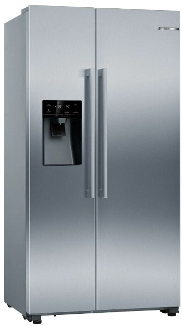 BOSCH SERIES 6 AMERICAN PLUMBED FRIDGE FREEZER SS | KAD93AIERG