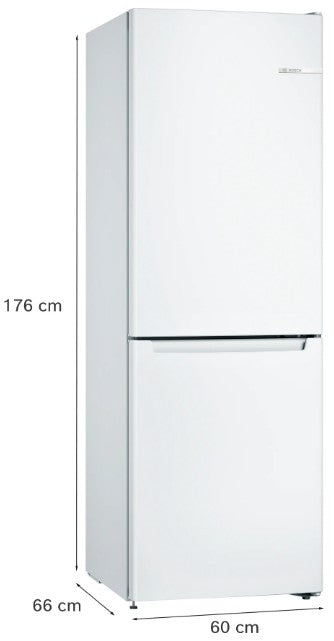 BOSCH SERIES 2 NO FROST FRIDGE FREEZER WHITE | KGN33NWEBG