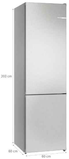 BOSCH SERIES 4 NO FROST FRIDGE FREEZER INOX LOOK | KGN392LBFG