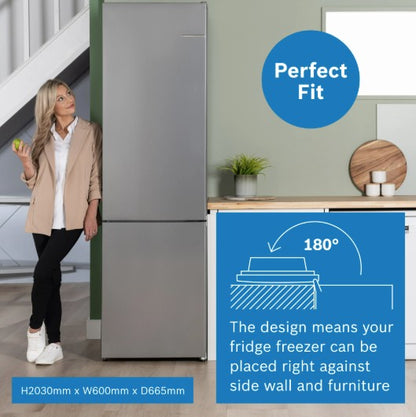 BOSCH FRIDGE FREEZER STAINLESS STEEL LOOK | KGN392LDFG