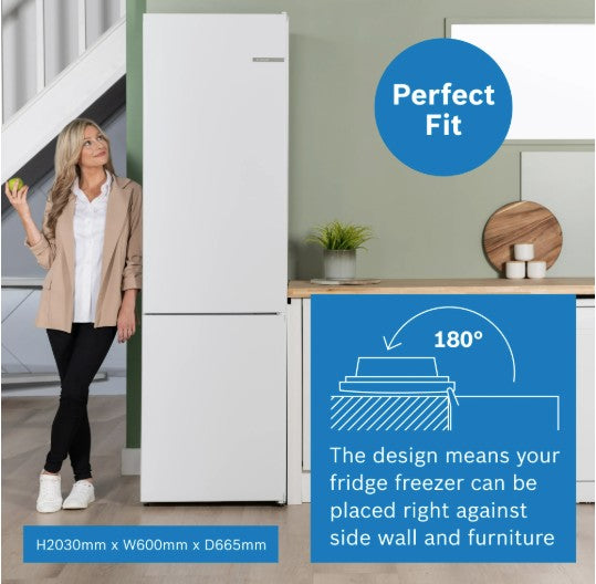 BOSCH SERIES 4 FREESTANDING NO FROST FRIDGE FREEZE | KGN392WDFG