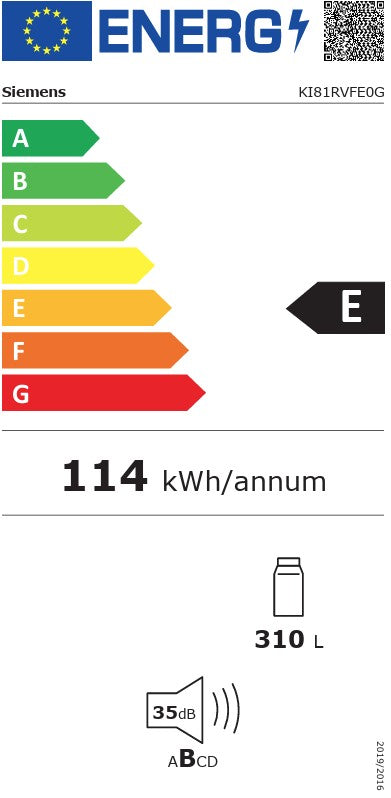 SIEMENS BUILT IN TALL FRIDGE FIXED HINGE | KI81RVFEOG