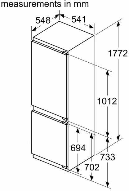 BOSCH BUILT IN FRIDGE FREEZER | KIN86NFEOG