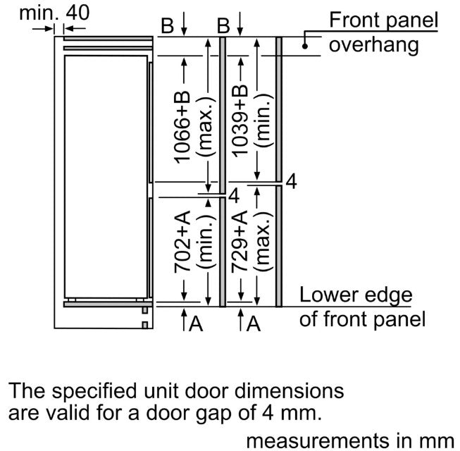 BOSCH BUILT IN FRIDGE FREEZER | KIN86NFEOG