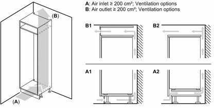 BOSCH INTEGRATED 60:40 NO FROST FRIDGE FREEZER | KIN86NSEOG
