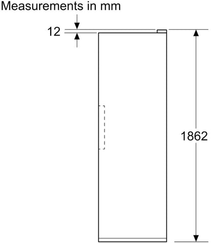 SIEMENS IQ300 TALL NO FROST UPRIGHT FRIDGE BR-STEE | KS36NVICGG