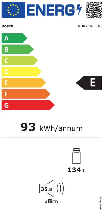 BOSCH BUILT UNDER LARDER FRIDGE | KUR21VFEOG