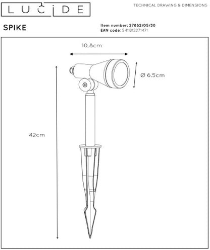 SPIKE SPOT LED GU10 5W BLACK | L278820530