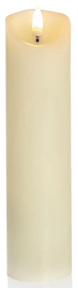 20X5CM CREAM PILLAR CANDLE FLICKERBRIGHT FLAME WIT | LB183022CR