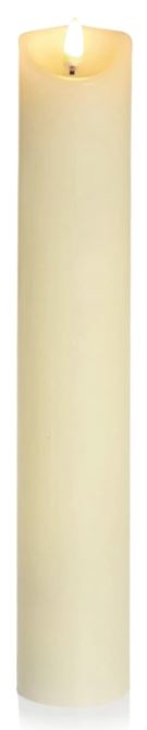 30X5CM CREAM PILLAR CANDLE FLICKERBRIGHT FLAME WIT | LB183024CR