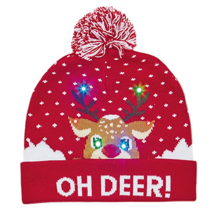 20 X 21CM LIT BO CHRSTMAS KNIT HAT | LB231934