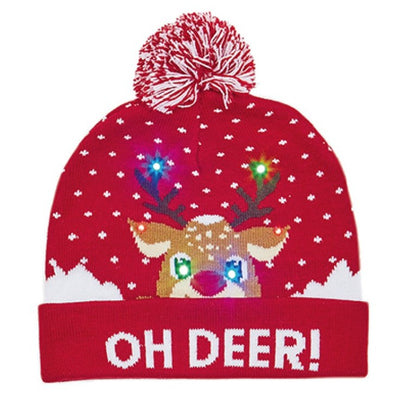 20 X 21CM LIT BO CHRSTMAS KNIT HAT | LB231934