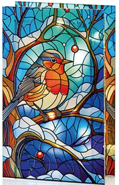 21 X 13CM BO LIT ROBIN ON BRANCH | LB251366