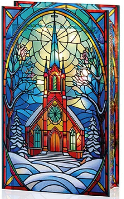 21 X 13CM BO LIT VICTORIAN CHURCH | LB251402