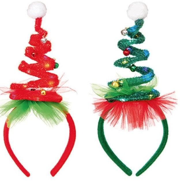 30CM ADULT B-O LIT SPIRAL TREE HEADBAND | LB255084