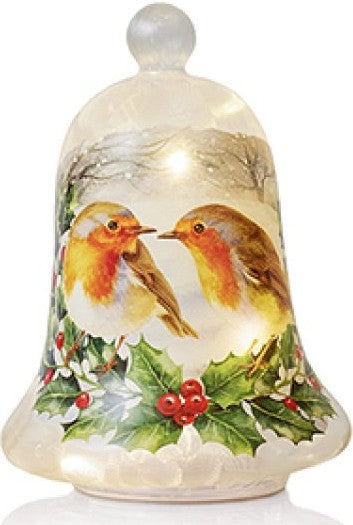20CM B-O LIT GLASS BELL | LB261576