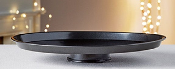 30CM B-O BLACK ROTATING CANDLE STAND | LB261618