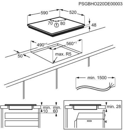 ELECTROLUX 60CM INDUCTION HOB | LIB60420C