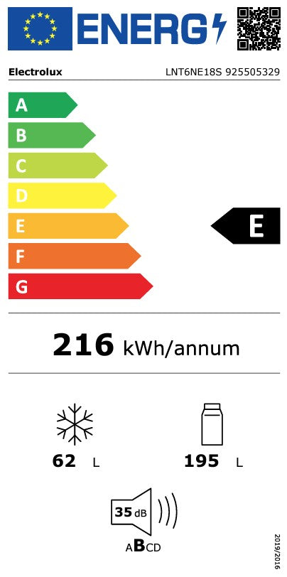 ELECTROLUX INTEGRATED  70:30 FRIDGE FREEZER | LNT6NE18S