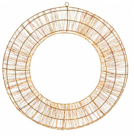 60CM TWINKLING LIT ROSE GOLD WREATH | LV231502RWW