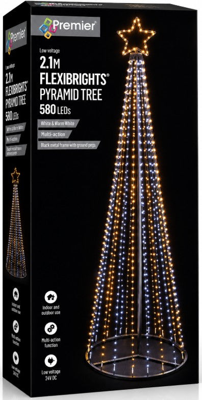 2.1M MULTI ACTION LIT PYRAMID TREE | LV243055